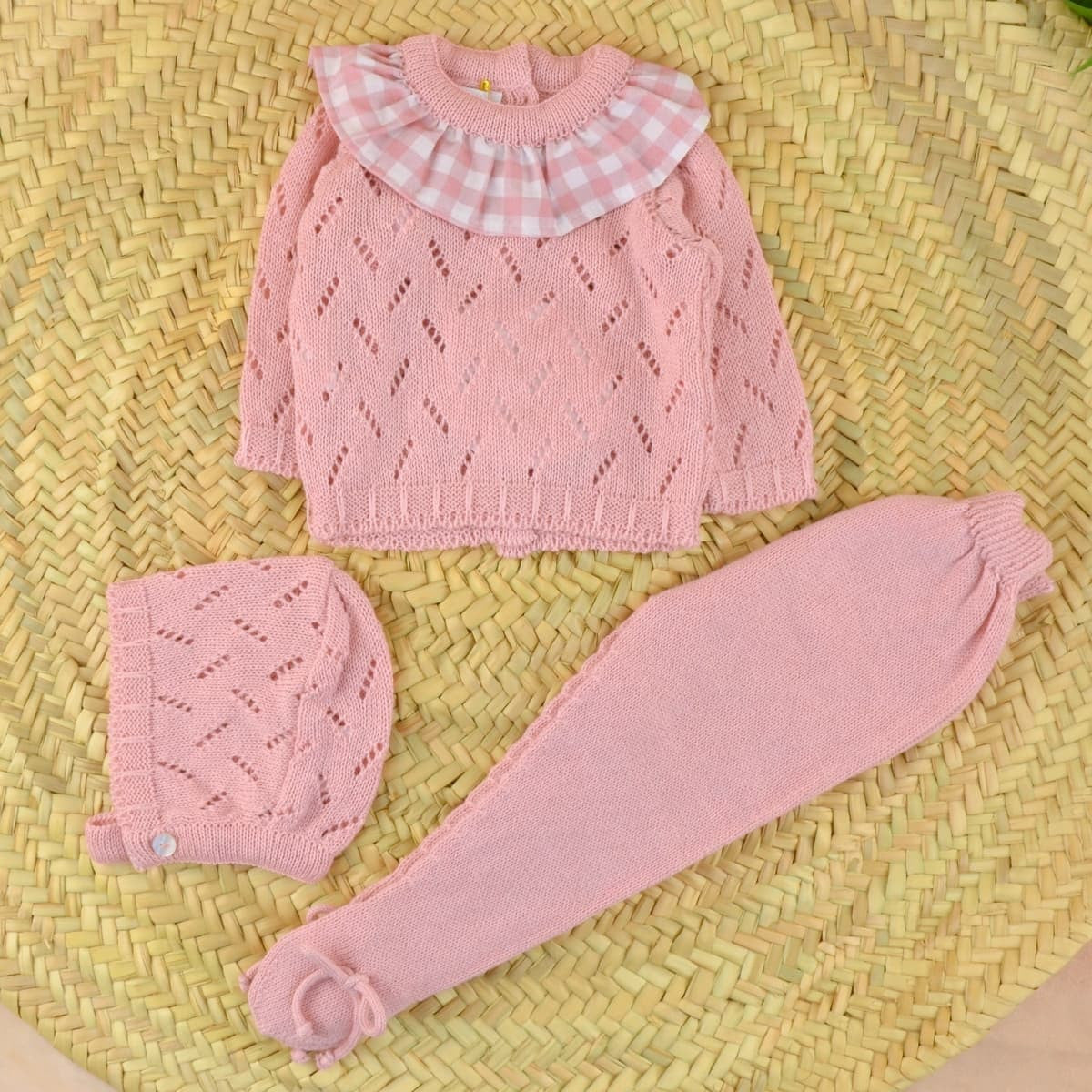 Conjunto Perlé Vichy