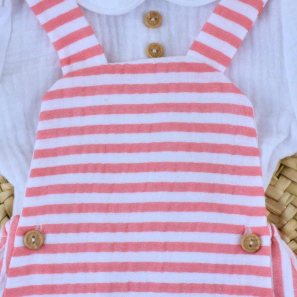 Conjunto Peto Rayas Rojas