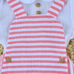 Conjunto Peto Rayas Rojas