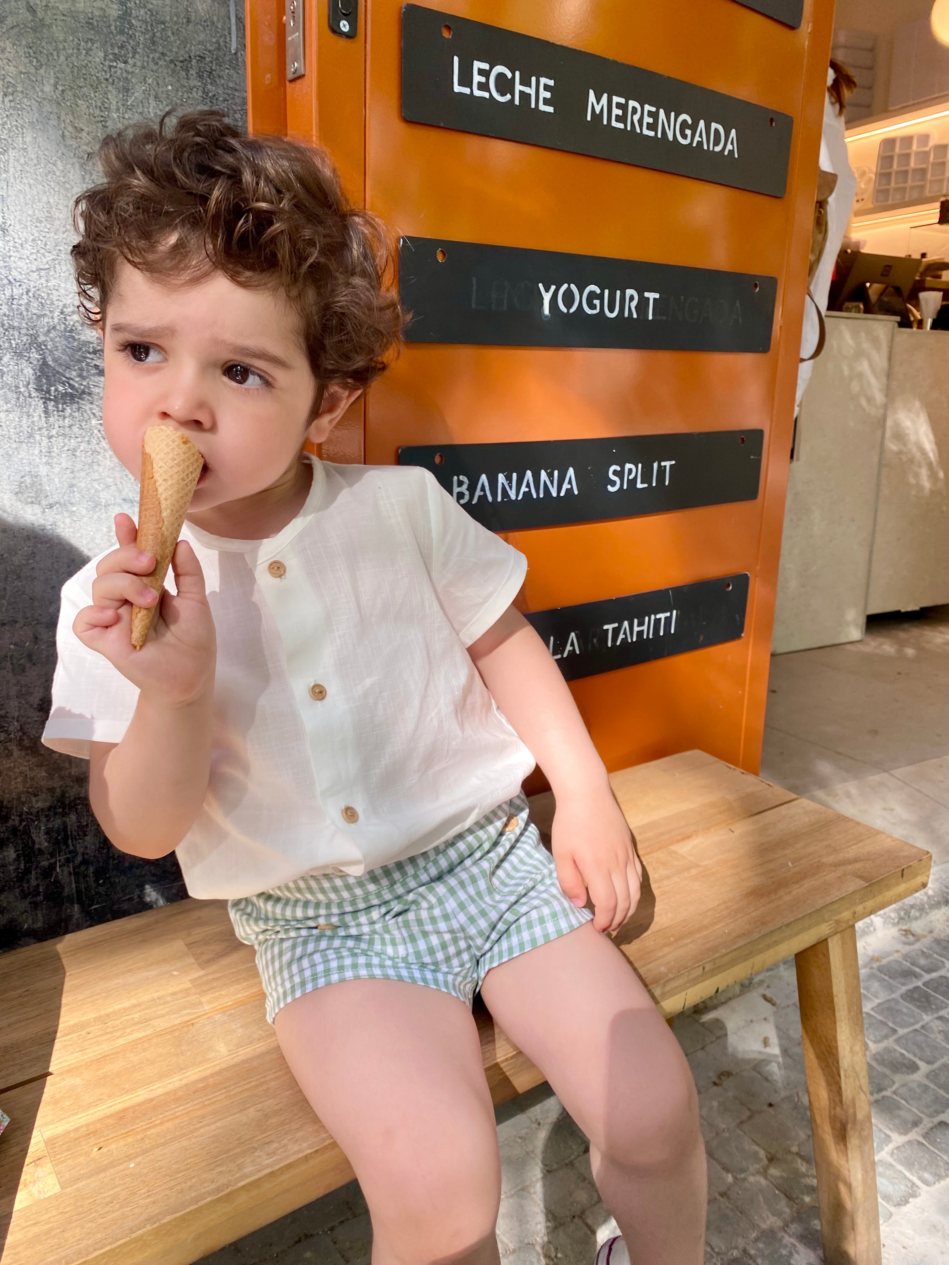 Conjunto niño Vichy Verde