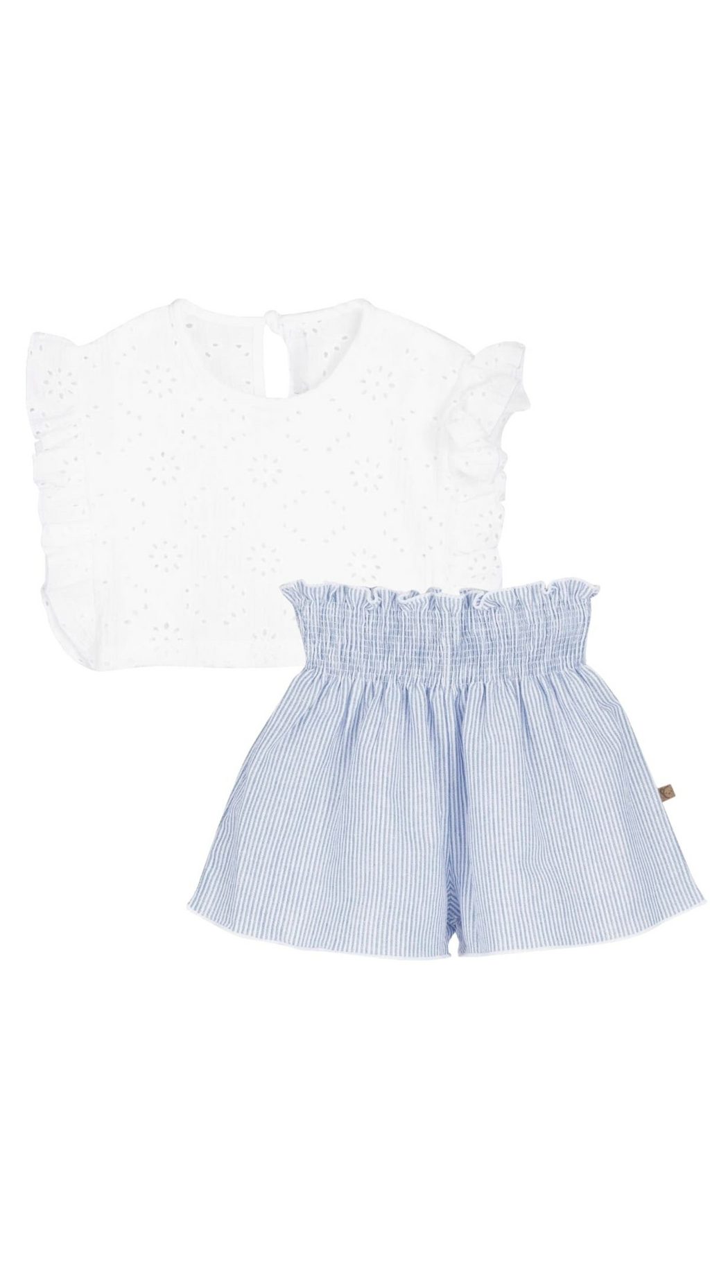 Conjunto niña Bermudas a Rayas Azules