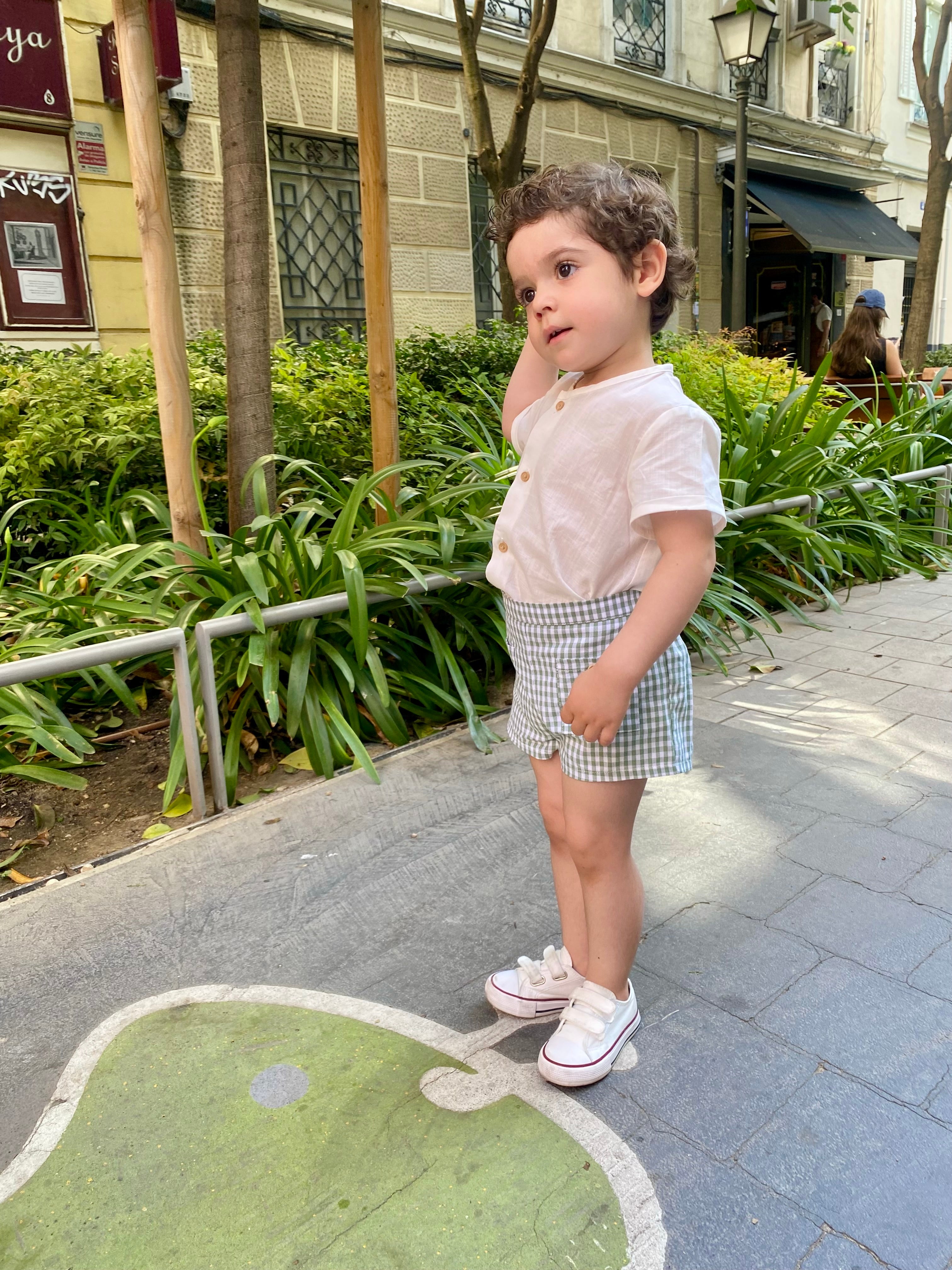Conjunto niño Vichy Verde