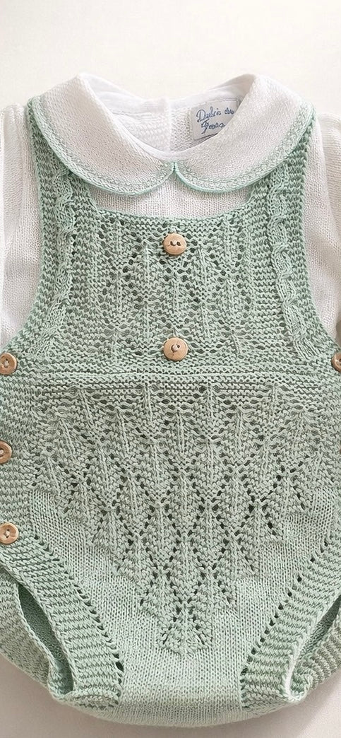 Conjunto Ranita Perlé Verde